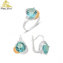 Altın +Gümüş Zirkon Taşlı Set